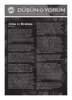 D&uuml;ş&uuml;n&uuml;yorum - AAV Sosyal ve K&uuml;lt&uuml;rel B&uuml;lteni 44