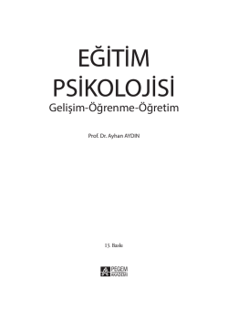 EĞİTİM PSİKOLOJİSİ