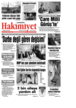 1 temmuz.qxd - &Ccedil;orum Hakimiyet Gazetesi