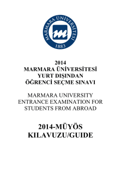2014-MÜYÖS KILAVUZU/GUIDE