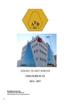 2014 - 2017 yıllarını i&ccedil;eren stratejik plan
