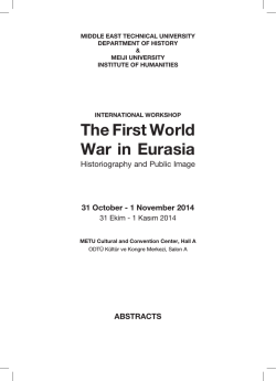 Abstracts - METU - Middle East Technical University