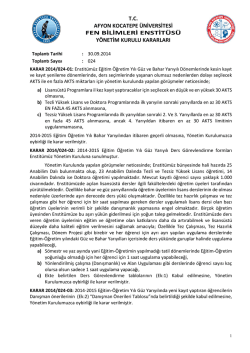 karar 2014/024 - Afyon Kocatepe &Uuml;niversitesi