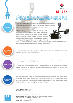 Elle Taşınabilir Mayın Tespit Teknolojisi &Ccedil;ağrı Dok&uuml;manı