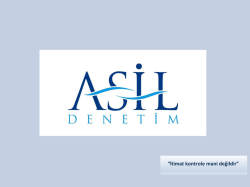 2014 yılı d&ouml;nem sonu işlemleri - Asil Denetim Yeminli Mali M&uuml;şavirlik