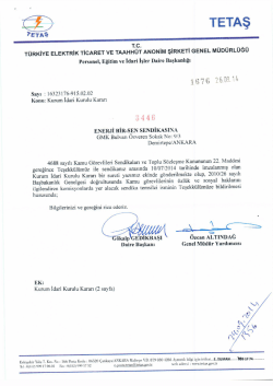 2014 yılı ekim ayı kik tutanağı - Enerji Bir-Sen