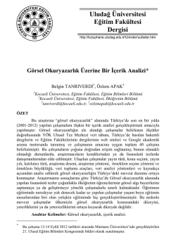 G&ouml;rsel Okuryazarlık &Uuml;zerine Bir İ&ccedil;erik Analizi