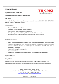 TEKNOK&Uuml;R 400 - Tekno Yapı Kimyasalları