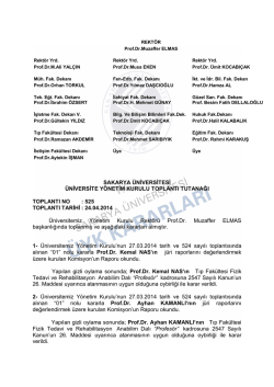 24.04.2014 Üni - Sakarya Üniversitesi