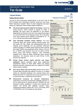26/09/2014 - İş Yatırım