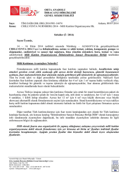ORTA ANADOLU İHRACAT&Ccedil;I BİRLİKLERİ GENEL SEKRETERLİĞİ