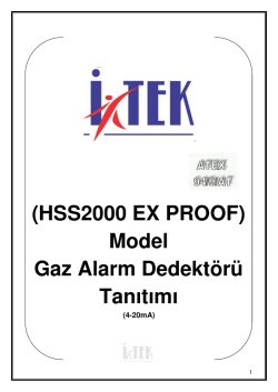 (HSS2000 EX PROOF) Model Gaz Alarm Dedektörü