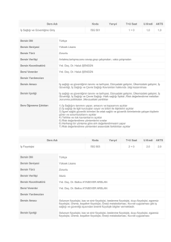 İş Sağlığı ve Güvenliği Ders İçeriği [PDF]