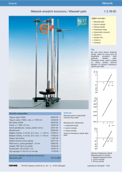Mekanik Mekanik enerjinin korunumu / Maxwell &ccedil;arkı 1.3.18-00