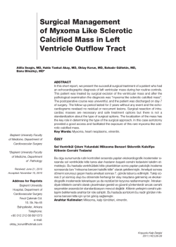 Surgical Management of Myxoma Like Sclerotic