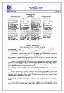 SAKARYA &Uuml;NİVERSİTESİ