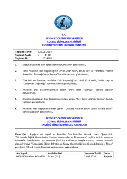 29.05.2014 Tarih ve 2014-18 Sayılı Karar