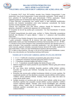 grup yerleri ve a&ccedil;ıklamalar i&ccedil;in tıklayınız