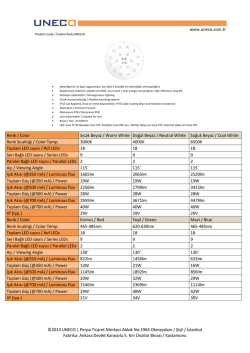 Product Datasheet - UNECO Led &Ccedil;&ouml;z&uuml;mleri