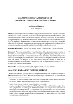 Çalışmanın Sonu Tartışmaları ve André Gorz Üzerine