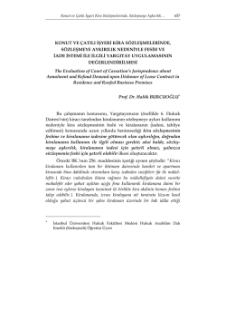 konut ve &ccedil;atılı işyeri kira s&ouml;zleşmelerinde, s&ouml;zleşmeye