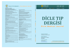 Kapak Dosyası - Dicle Tıp Dergisi