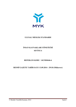 İnsan Kaynakları Y&ouml;neticisi (Seviye 6)