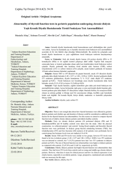 4(2): 54-58 Altay ve ark. 54 Original Article / Orijinal Araştırma