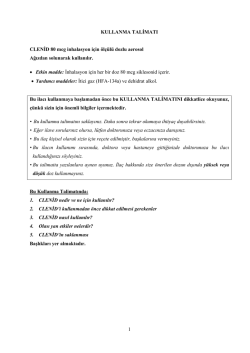 1 KULLANMA TALİMATI CLENİD 80 mcg inhalasyon için ölçülü