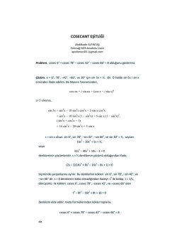 Bir Cosecant Eşitliği