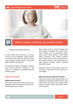 B&ouml;brek kanseri hakkında sık sorulan sorular