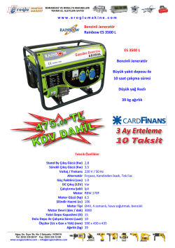 Benzinli Jeneratör Rainbow ES 3500 L ES 3500 L