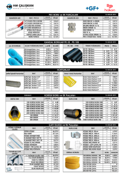 KANGAL BORULAR PE-32 , PE-100 KORİGE BORU ve EK