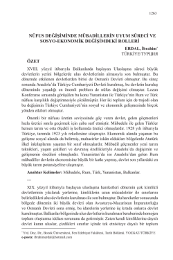 ERDAL, İbrahim-N&Uuml;FUS DEĞİŞİMİNDE M&Uuml;BADİLLERİN