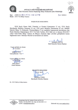 G&uuml;ndemin 80.Maddesi - Antalya Belediyesi