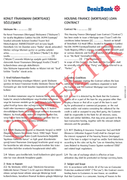 konut finansmanı (mortgage)