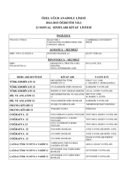 &ouml;zel uğur anadolu lisesi 2014-2015 &ouml;ğretim yılı 12