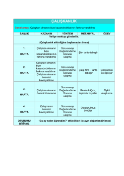&Ccedil;alışkanlık Değeri Dok&uuml;manlarını İndirmek İ&ccedil;in L&uuml;tfen TIKLAYIN.