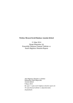 2014-1 - T&uuml;rk Eximbank