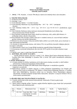 2015 YILI İZOLE ELEKTRİKÇİ HALISI TEKNİK ŞARTNAMESİ 1