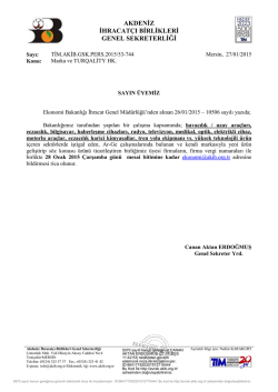 Marka ve TURQALİTY HK. - Akdeniz İhracat&ccedil;ı Birlikleri