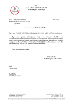 Okullarda Siyasi ve İdeolojik Toplantılar