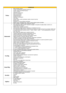 Konu Dağılımları