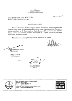 Merkez ve İl&ccedil;eler G&ouml;revlendirme Listesi 06.02.2015 14:21