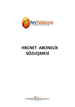 HRCNET ABONELİK S&Ouml;ZLEŞMESİ