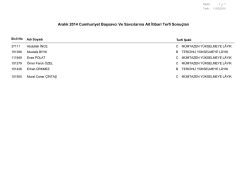 Aralık 2014 Döneminde İtibari Terfi Yapan Cumhuriyet Başsavcı ve