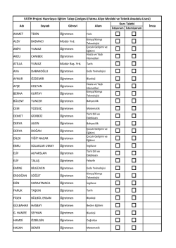 Fatma Aliye Mes. ve Tek. And. Lis. Talep Formu