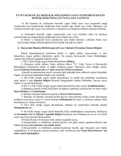 ESK ile S&ouml;zleşme Yapmak Suretiyle Besilik Sığır İthalatı