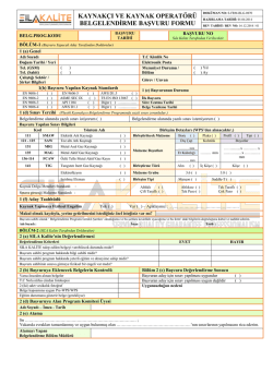 Kaynak&ccedil;ı/Kaynak Operat&ouml;r&uuml; Belgelendirme Başvuru