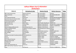 Lefkoşa B&ouml;lgesi A&ccedil;ık İş M&uuml;nhalleri 20/03/2015